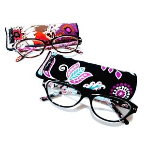 Vera Bradley Reading Eyeglasses +2.50 Lot of 2 frames